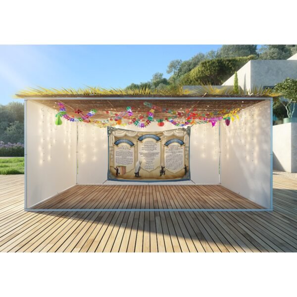 Sukkah Tapestry decoration | Sukkah Fabric | Blessings | Sukkot - Image 2