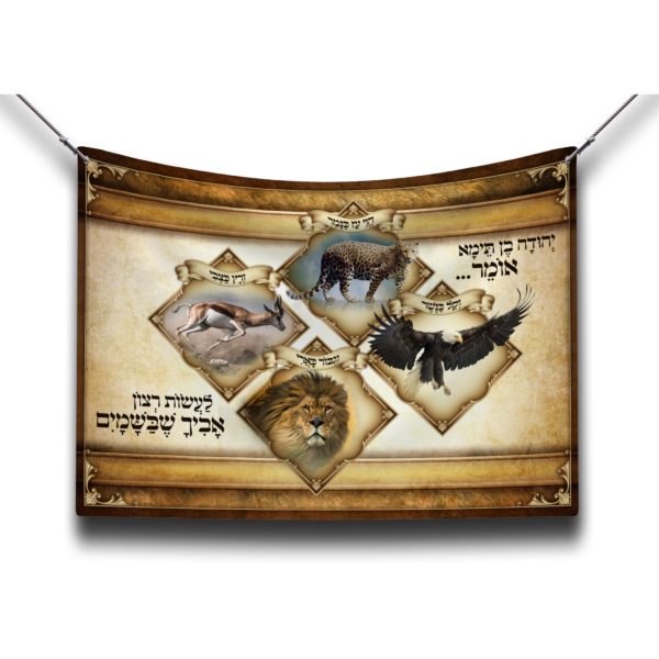 Sukkah Poster - Rabbi Yehuda Ben Tema | Jewish art | Gift | Israel | Religious Prints | Jewish educational poster | Sukkah decoration