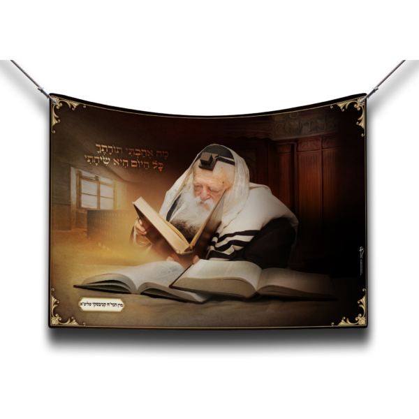 Sukkah poster of Rabbi Chaim Kaneivsky Shlita