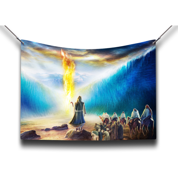 The Split of the Red Sea Sukkah Poster | Jewish art | Gift | Israel | Religious Prints | Jewish educational poster | Sukkah decoration