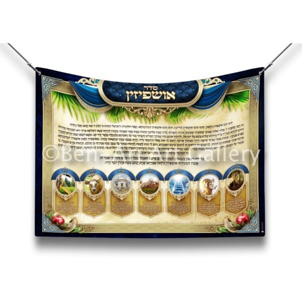 Seder Ushpizin Sukkah Poster | Jewish art | Gift | Israel | Religious Prints | Jewish educational poster | Sukkah decoration