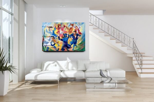Joy for heaven's sake | Acrylic glass wall art | Jewish painting | Judaica wall art | King David | Contemporary wall art | Printed Painting - Image 3