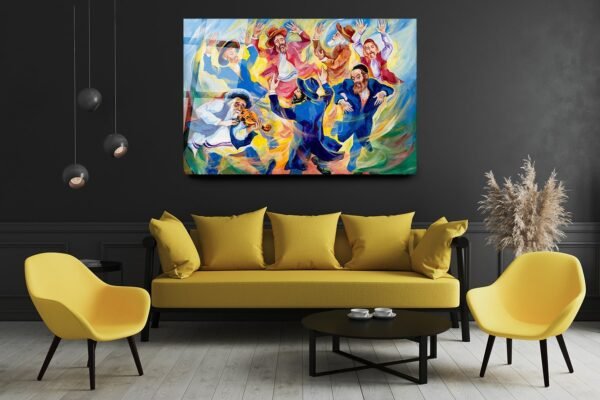 Joy for heaven's sake | Acrylic glass wall art | Jewish painting | Judaica wall art | King David | Contemporary wall art | Printed Painting - Image 4