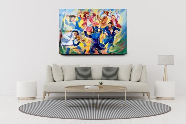 Joy for heaven's sake | Acrylic glass wall art | Jewish painting | Judaica wall art | King David | Contemporary wall art | Printed Painting - Image 7