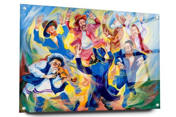 Joy for heaven's sake | Acrylic glass wall art | Jewish painting | Judaica wall art | King David | Contemporary wall art | Printed Painting