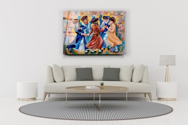 The joy of redemption | Acrylic glass wall art | Jewish painting | Judaica wall art | King David | Contemporary wall art | Printed Painting - Image 3