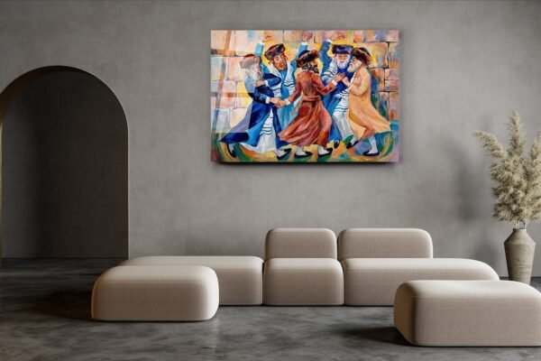 The joy of redemption | Acrylic glass wall art | Jewish painting | Judaica wall art | King David | Contemporary wall art | Printed Painting - Image 5