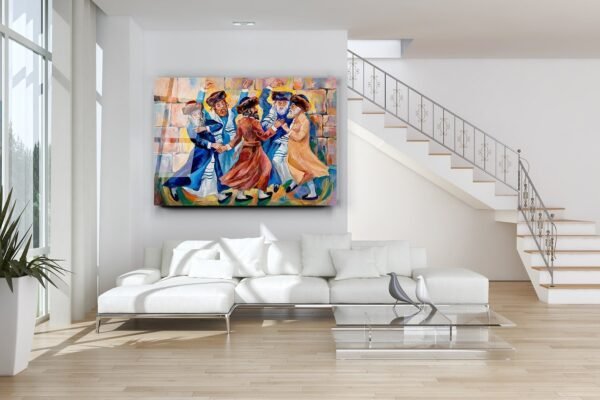 The joy of redemption | Acrylic glass wall art | Jewish painting | Judaica wall art | King David | Contemporary wall art | Printed Painting - Image 6