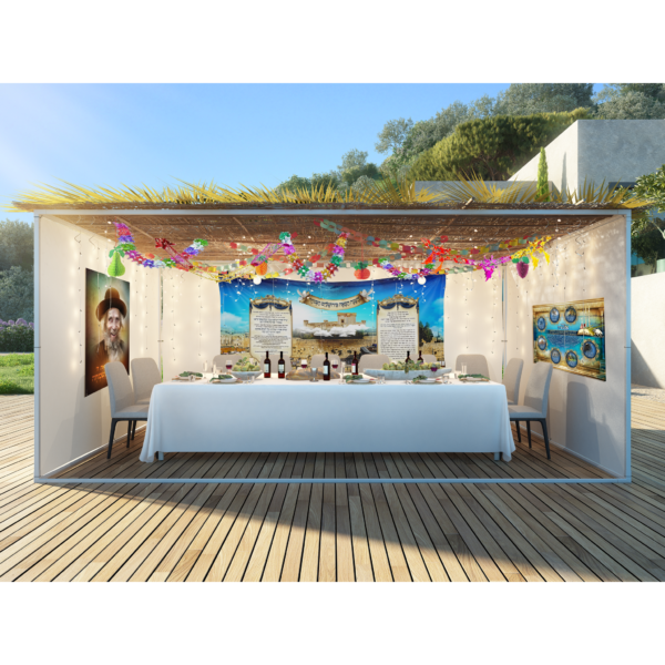 Sukkah Tapestry Decoration | Sukkah Fabric | The Western Wall | Israel - Image 2
